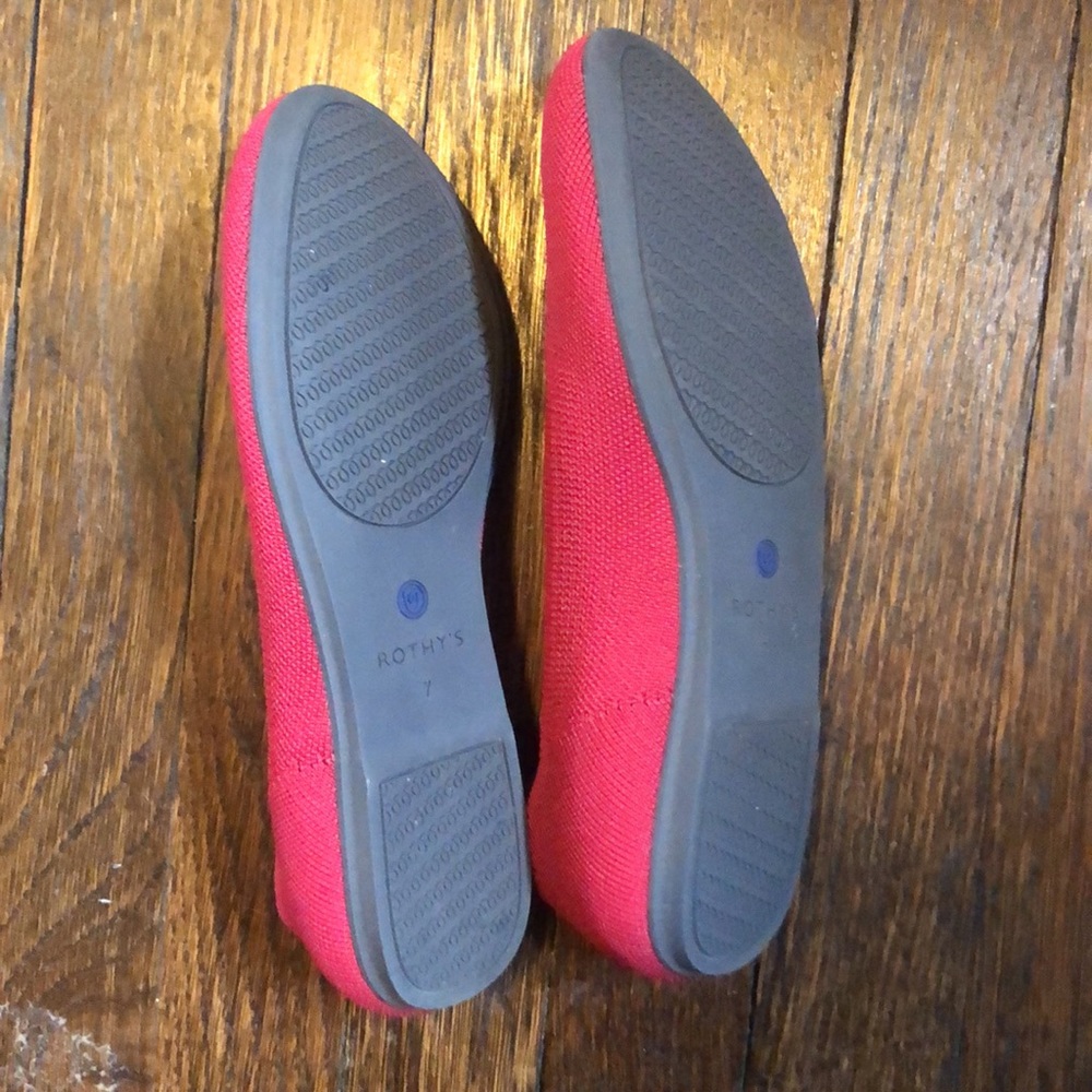 Rothy’s Red Rounded Toe Flats - Picture 3 of 3